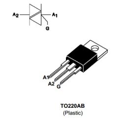 16A TRIACS  600V BTA16-600B