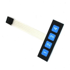 1 x 4 Matrix  Key Membrane Keypad