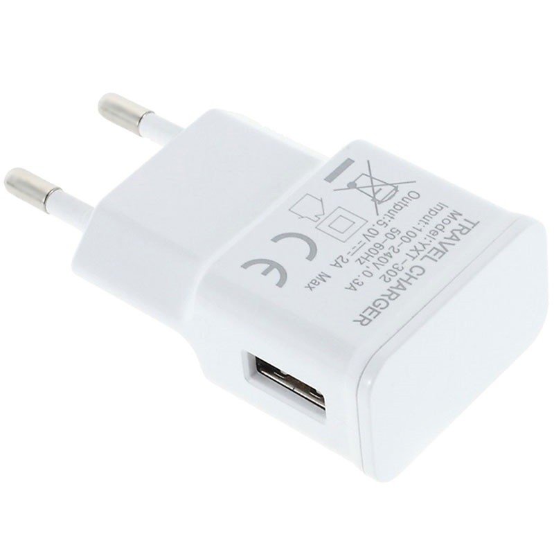 5V 2A AC DC USB Power Adapter. Hvid - Net adaptor - Softgenie