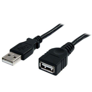 USB forlnger kabel. Sort