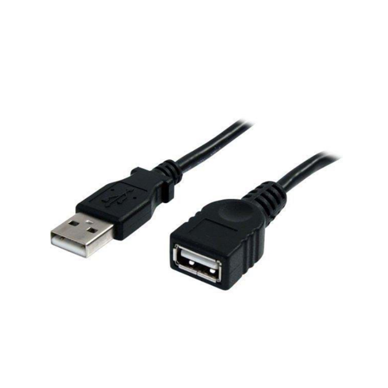 USB forlnger kabel. Sort