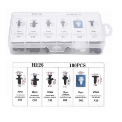 Auto clips sortiment 100 styk
