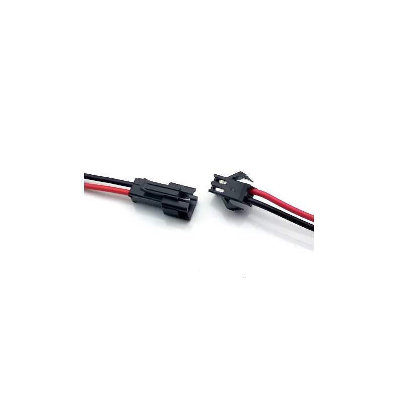 SM Plug han og hun connector monteret