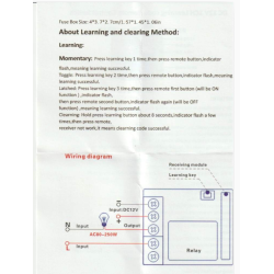 433Mhz remote controlled rel�