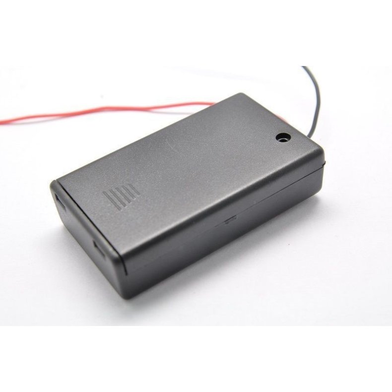 Batteribox 3 x aa med lg og afbryder