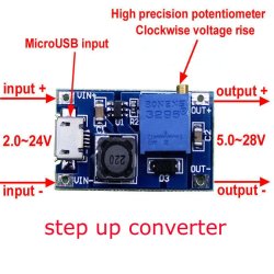 micro usb DC-DC Adjustable mini  Step-up 1A