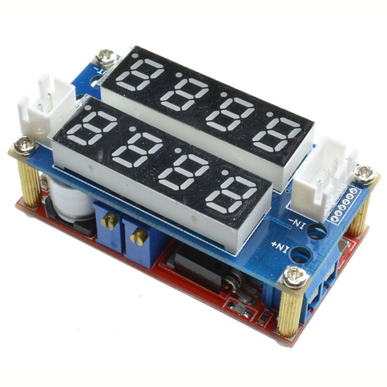 DC-DC sp�ndig og str�m justerbar Step-down med display 5Amp