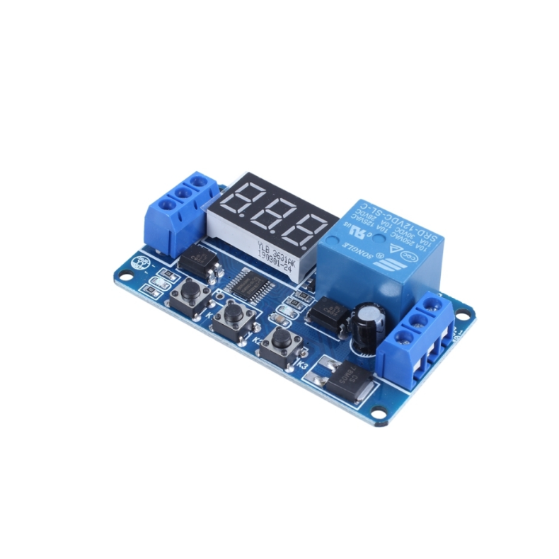 Delay timer  relæ-modul med display Version-3. Trigger indgang