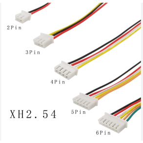 JST XH 2.5 han connector monteret