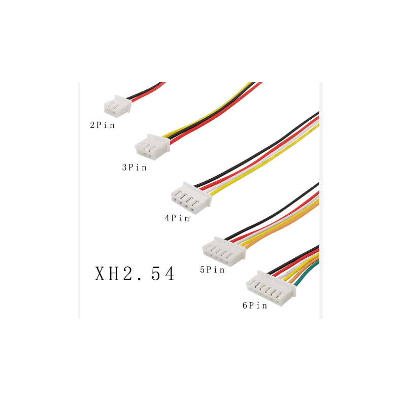 JST XH 2.5 han connector monteret