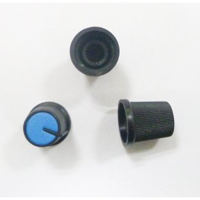 Knap for 6mm potentiometer bl