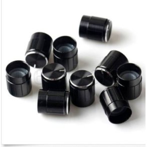 Knap for 6mm potentiometer sort