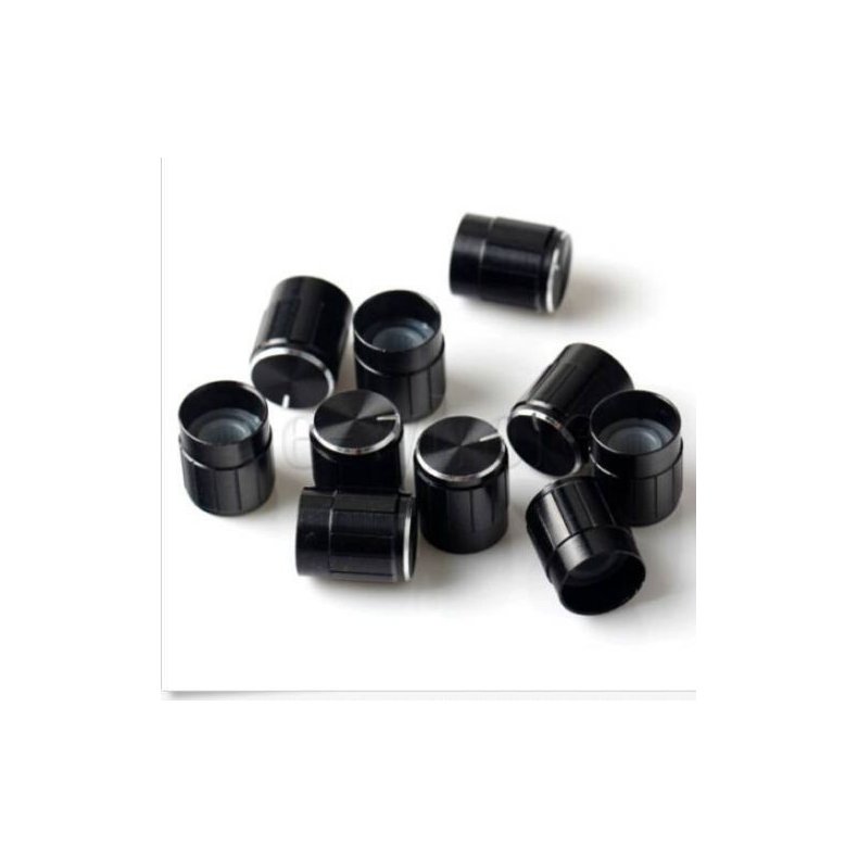 Knap for 6mm potentiometer sort