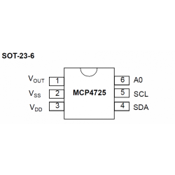 MCP4725 I2C 12 bit DAC