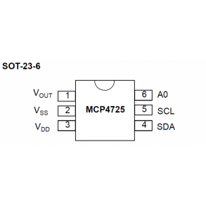 MCP4725 I2C 12 bit DAC