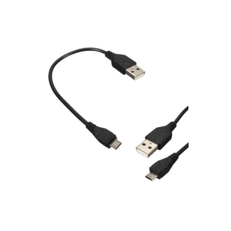 Micro USB data og lade kabel 12cm