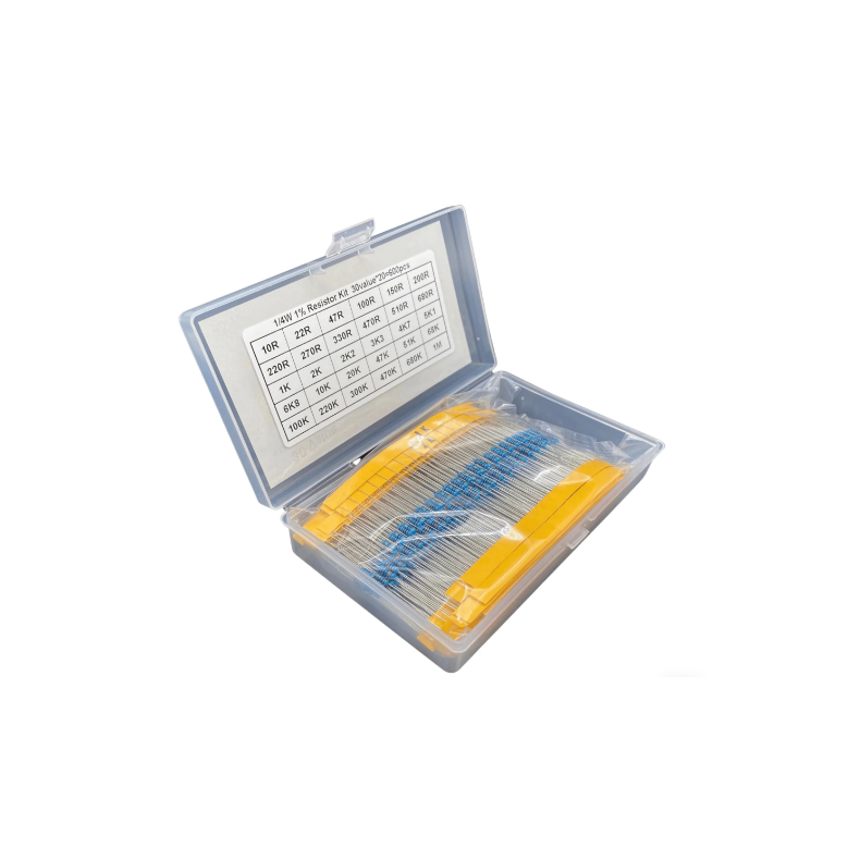 Modstand sortiment 0.25w  1% 600 stk 