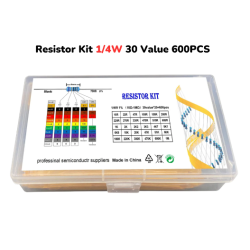 Modstand sortiment 0.25w  1% 600 stk 