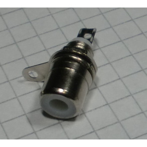 RCA phono cassis fatning Hvid