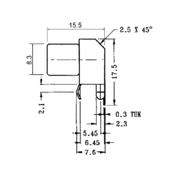 RCA phono  fatning til printmontage
