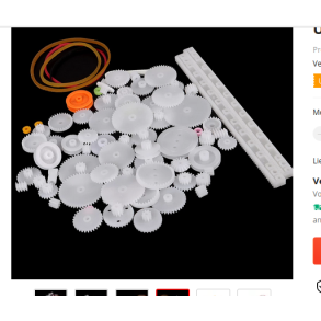 Tandhjul st til 2mm aksel