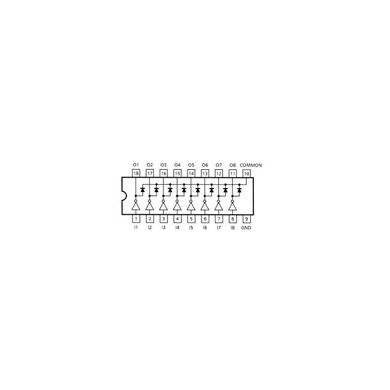 ULN2803  8 Darlinton  transistor buffer
