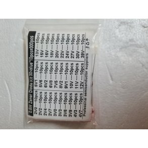 Zener diode sortiment  0.5 watt